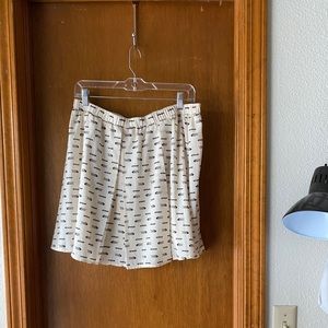 Maison Jules Pleated Arrow Skirt, Size XL